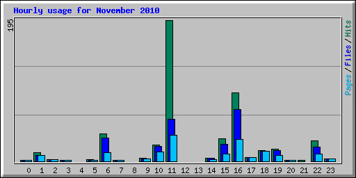 Hourly usage for November 2010