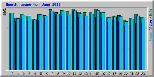 Hourly usage for June 2013