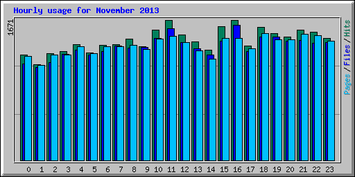 Hourly usage for November 2013