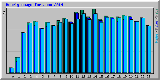 Hourly usage for June 2014