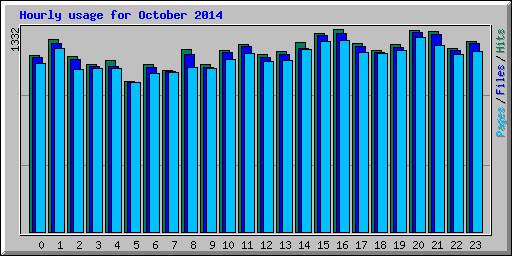 Hourly usage for October 2014