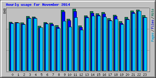 Hourly usage for November 2014