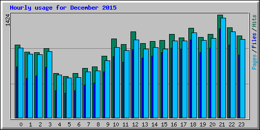 Hourly usage for December 2015