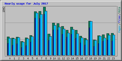 Hourly usage for July 2017