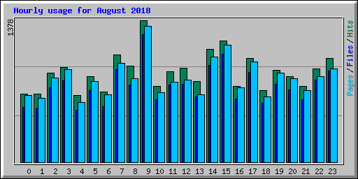 Hourly usage for August 2018