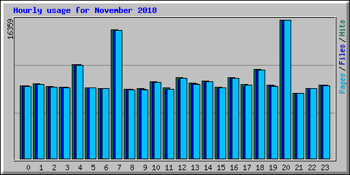 Hourly usage for November 2018