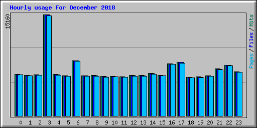 Hourly usage for December 2018