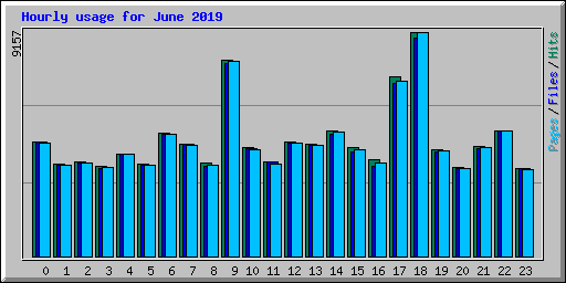 Hourly usage for June 2019