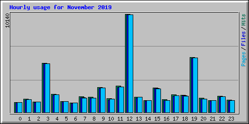 Hourly usage for November 2019