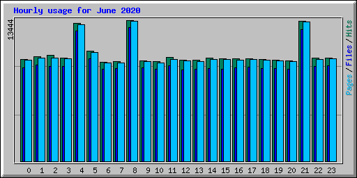 Hourly usage for June 2020