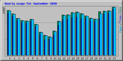 Hourly usage for September 2020