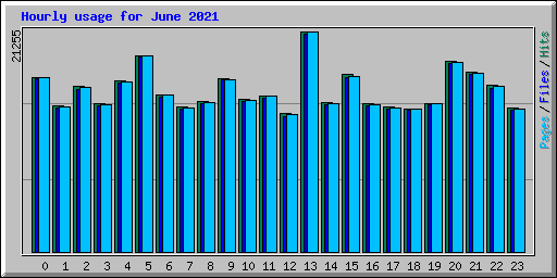 Hourly usage for June 2021