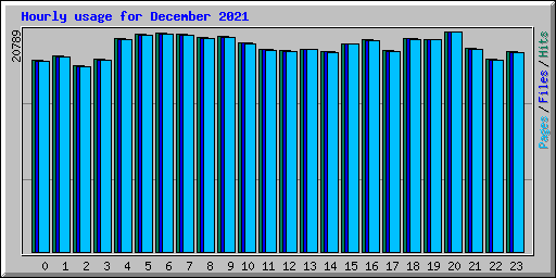 Hourly usage for December 2021