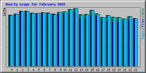 Hourly usage for February 2022