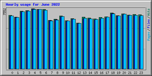 Hourly usage for June 2022